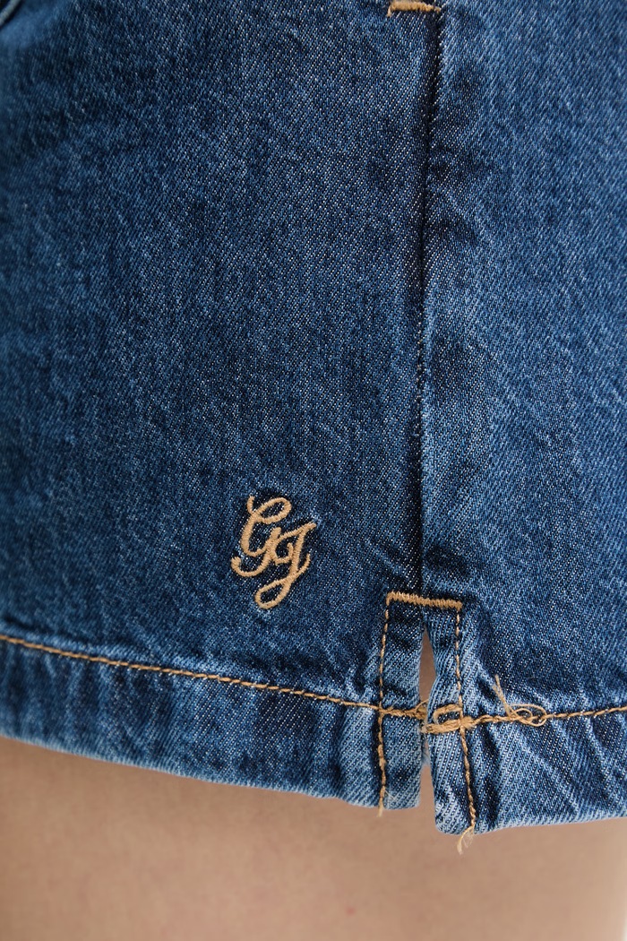 Guess Jeans σορτς Γυναικεία ντένιμ μπλε W6GD53.D7901