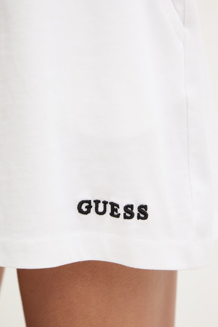Guess трикотажні шорти жіночі бавовняні GIADA білий E6GD01.KCRZ1