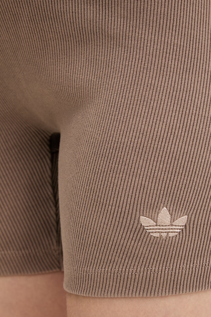 adidas Originals biker shorts pentru femei, din bumbac cu elastan maro KE3228