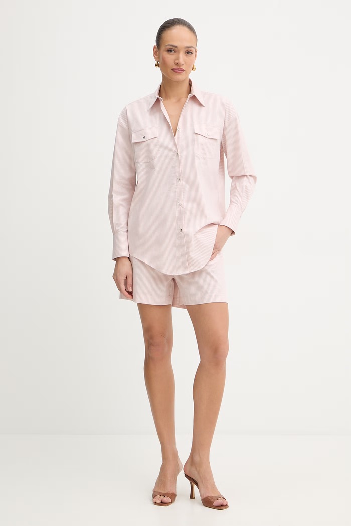 Fracomina pantaloni scurți FS26SV6004W520N8 roz SS26