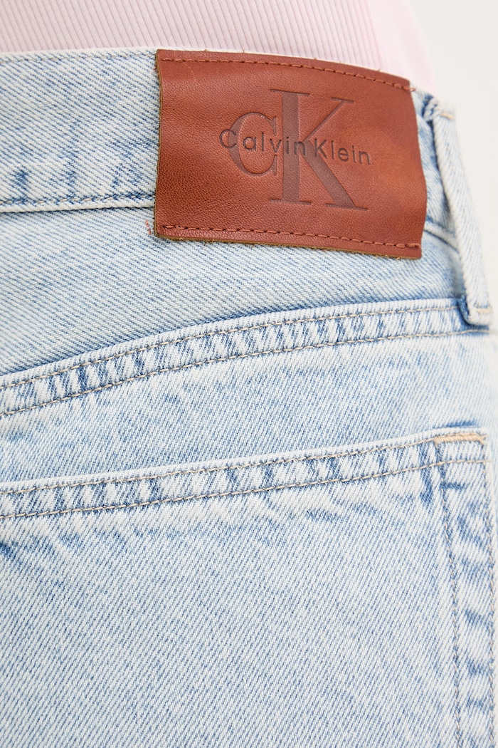Calvin Klein Jeans szorty damskie jeansowe niebieski LV047F673G
