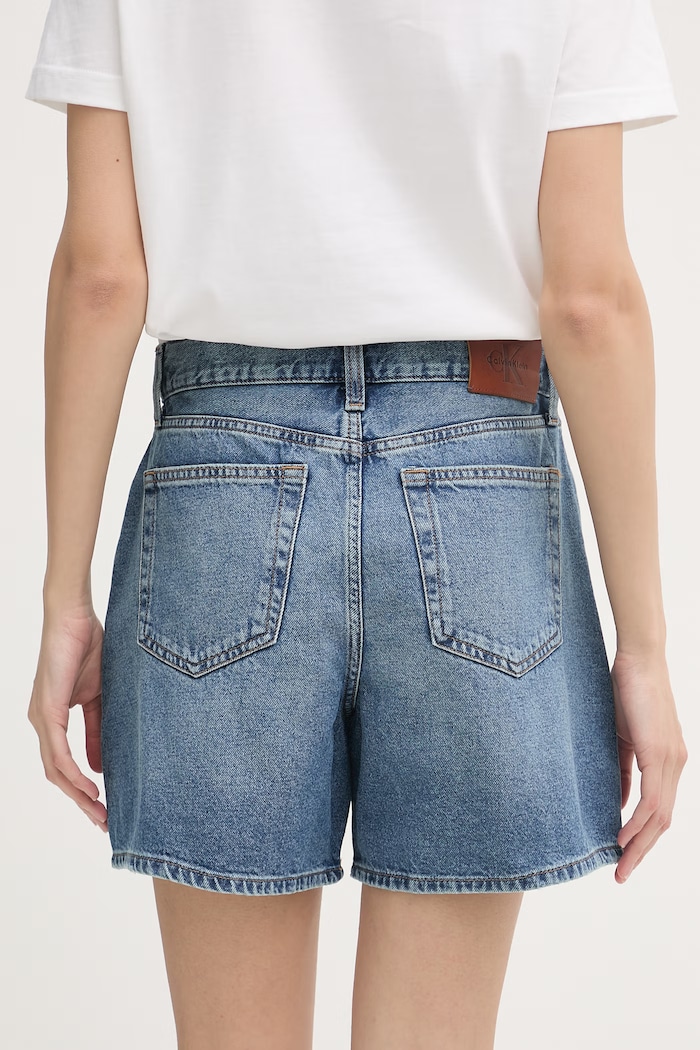 Oblečenie Calvin Klein Jeans šortky dámske rifľové LV047F676G modrá