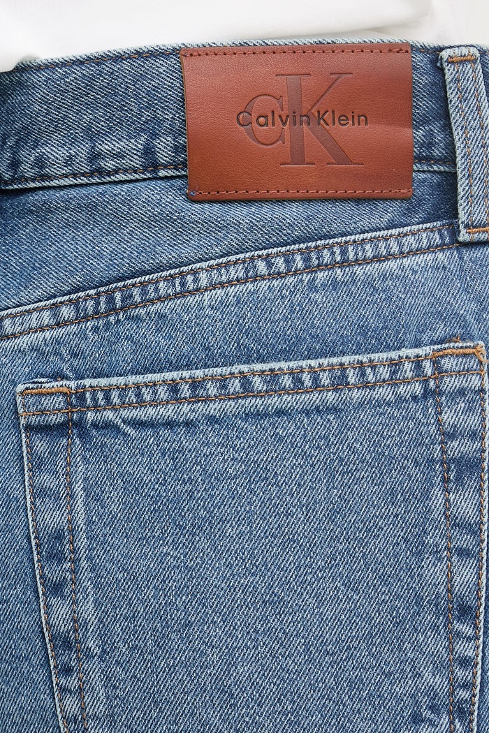 Calvin Klein Jeans šortky dámske rifľové modrá LV047F676G