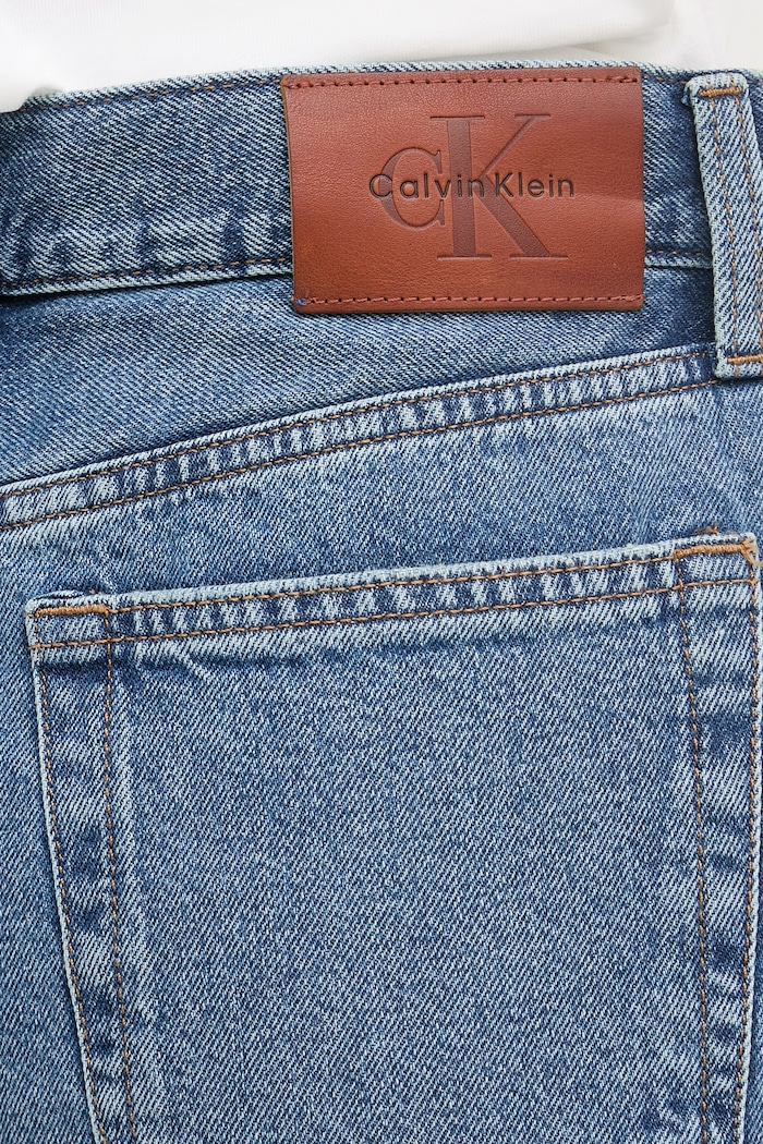 Calvin Klein Jeans šortky dámske rifľové modrá LV047F676G