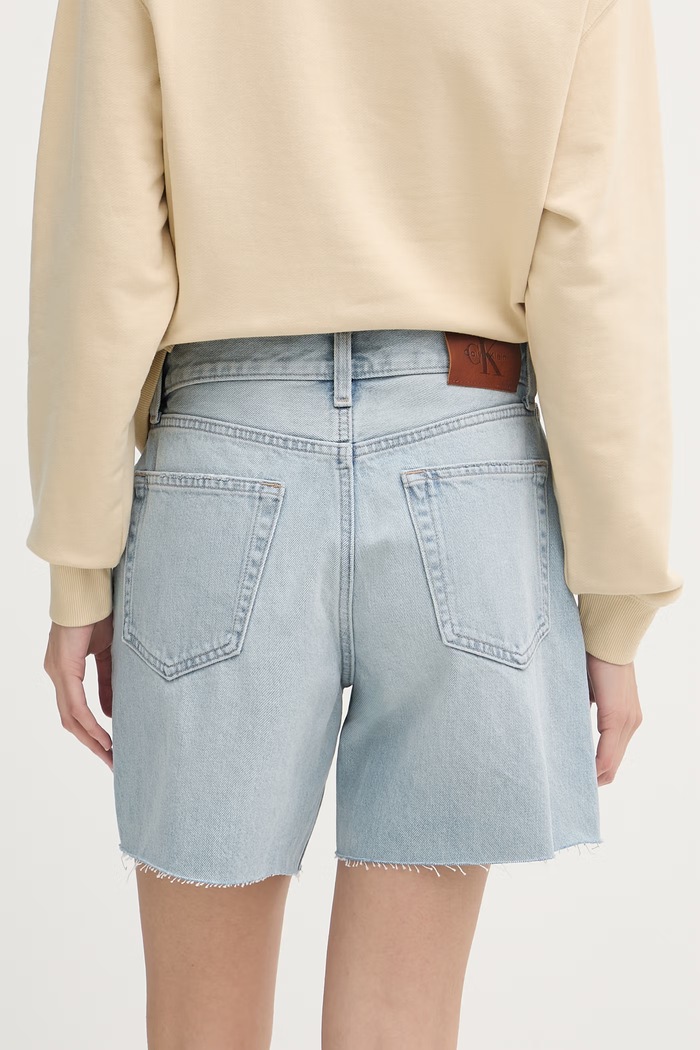 Oblečenie Calvin Klein Jeans šortky dámske rifľové LV047F773G modrá