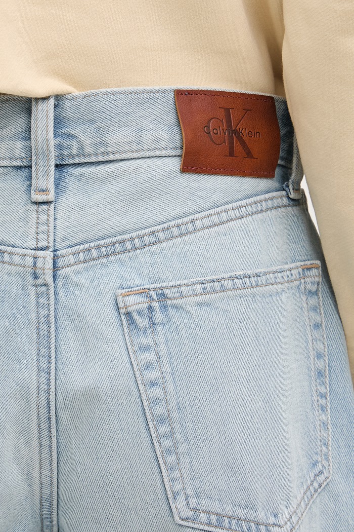 Calvin Klein Jeans šortky dámske rifľové modrá LV047F773G