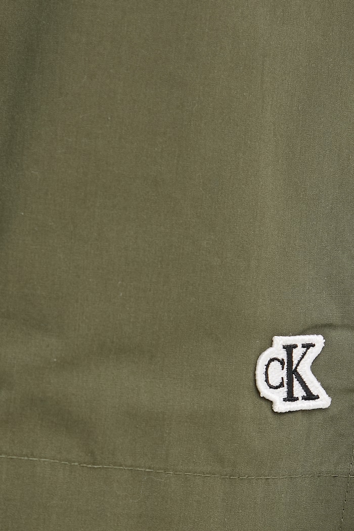 Calvin Klein Jeans szorty damskie bawełniane zielony LV047G617G
