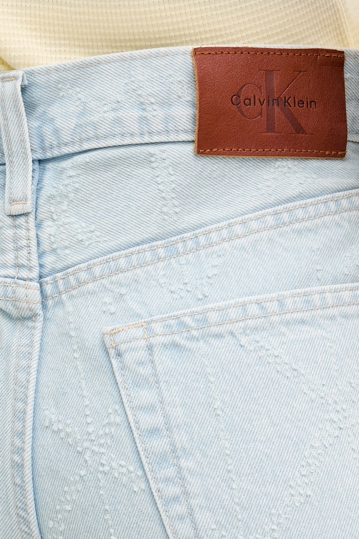 Calvin Klein Jeans szorty damskie jeansowe niebieski LV047F494G