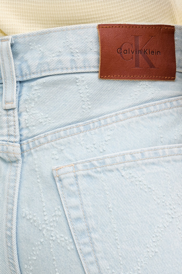Calvin Klein Jeans szorty damskie jeansowe niebieski LV047F494G