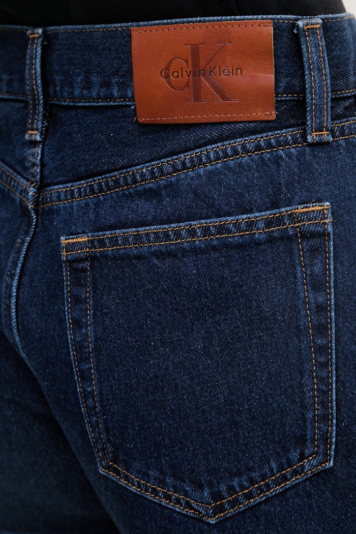 Calvin Klein Jeans šortky dámske rifľové tmavomodrá LV047F768G