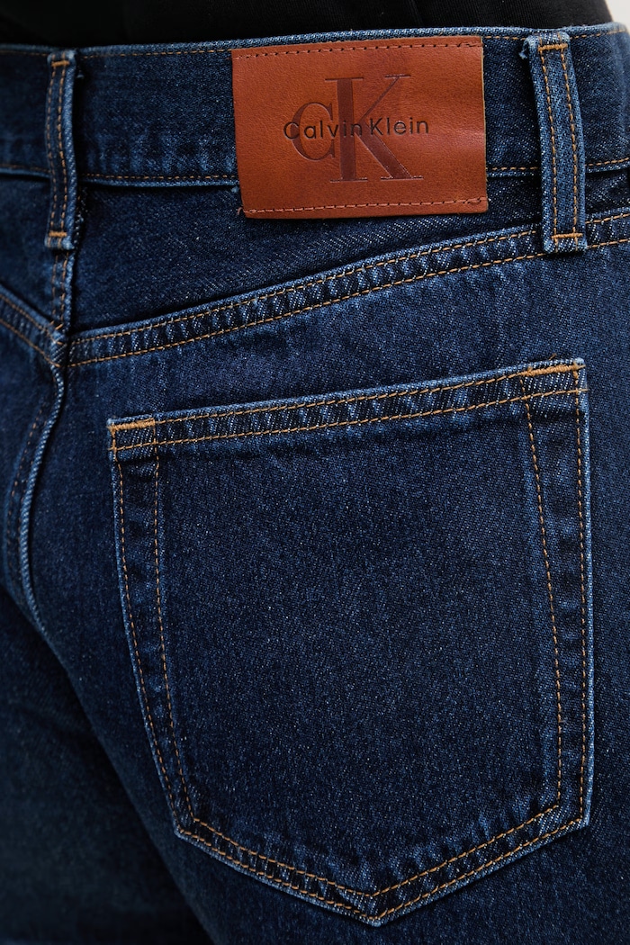 Calvin Klein Jeans šortky dámske rifľové tmavomodrá LV047F768G
