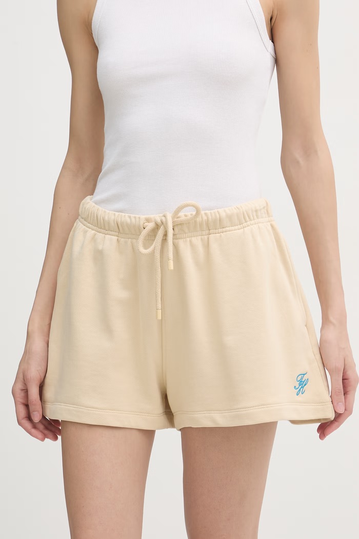 Tommy Hilfiger Спортен къс панталон дамски бежов WW0WW48765