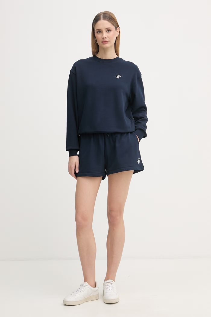 Tommy Hilfiger szorty dresowe damskie WW0WW48765 granatowy SS26