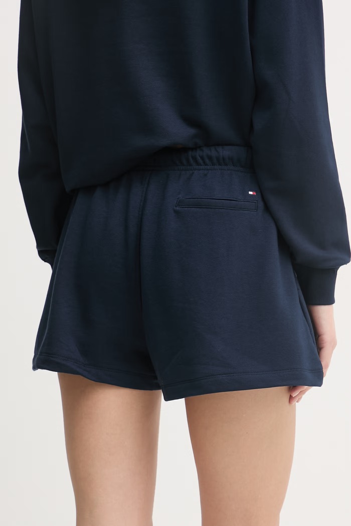 Odzież Tommy Hilfiger szorty dresowe damskie WW0WW48765 granatowy