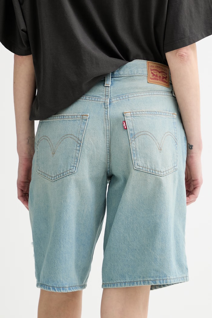 Odzież Levi's szorty jeansowe MIDDY JORT 005LV.0001 niebieski