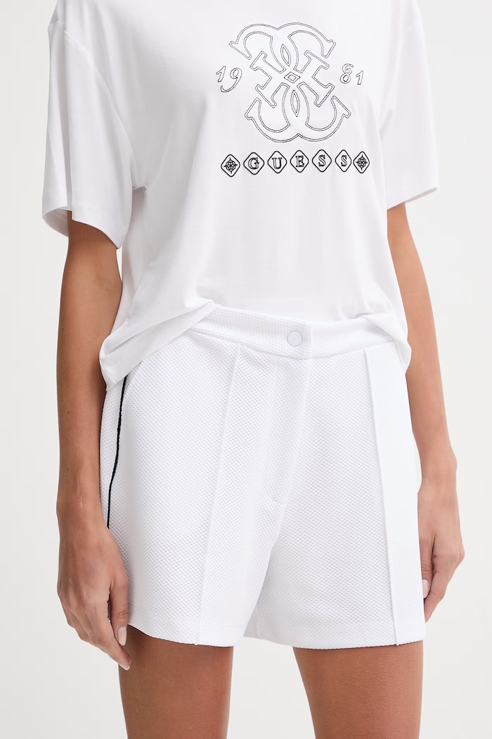 Guess къс панталон женски SARAH бял V6GD01.K2927