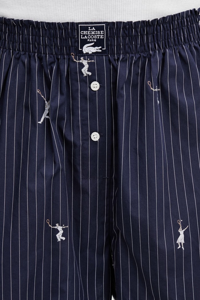 Lacoste pantaloni scurți din bumbac pentru femei bleumarin FF1034
