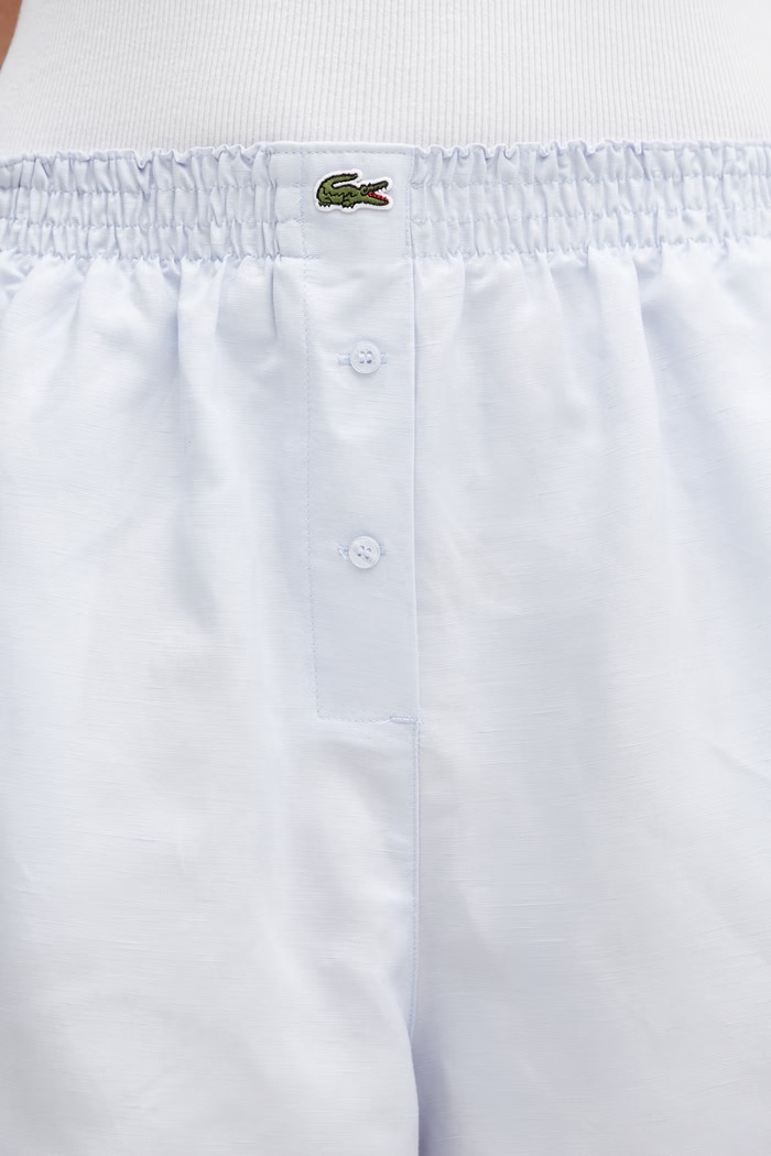 Lacoste pantaloni scurți cu in pentru femei albastru FF1428