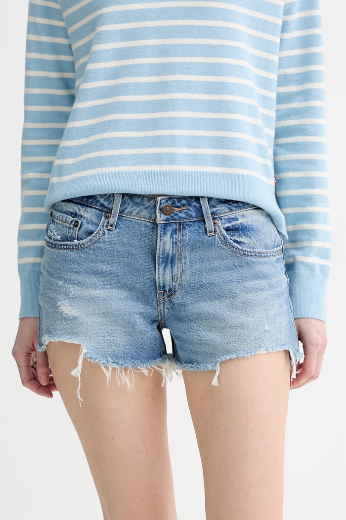 Šortky Levi's LOW LOOSE bavlna modrá 005DR