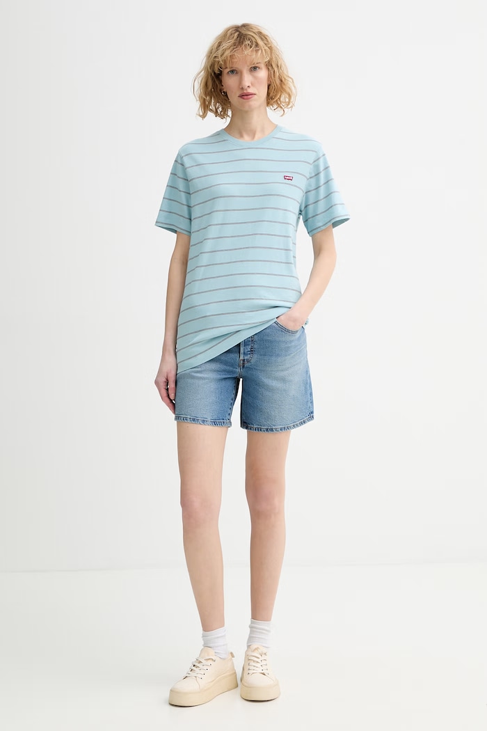 Levi's szorty jeansowe 501® MID THIGH A9296 niebieski SS26