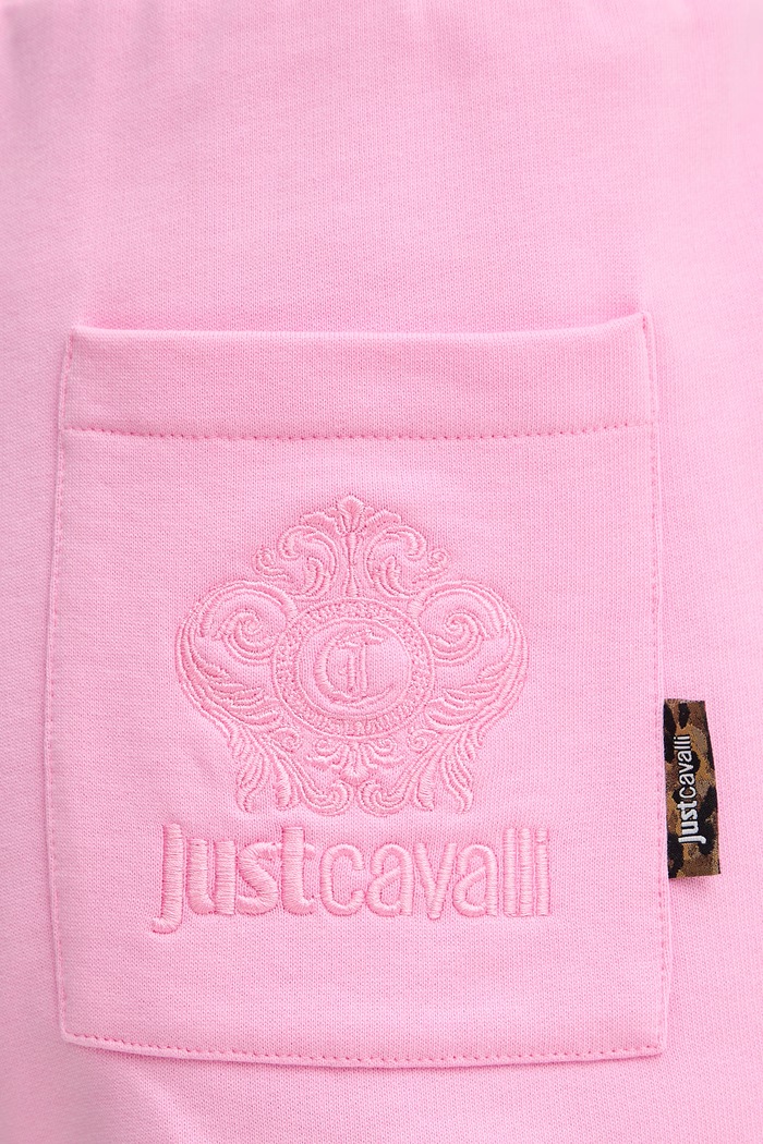 Just Cavalli szorty bawełniane różowy 80PADE15.CF100