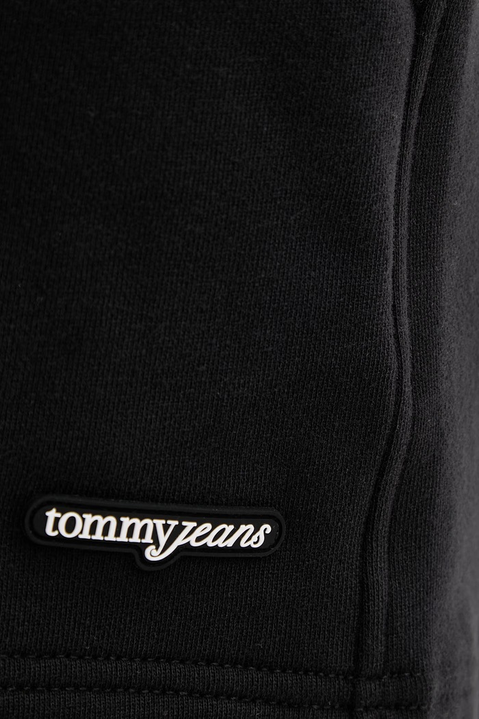 Tommy Jeans pantaloni scurți de trening pentru femei, din bumbac negru DW0DW22230