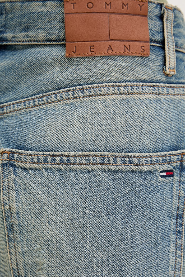 Tommy Jeans σορτς γυναικεία ντένιμ μπλε DW0DW22395