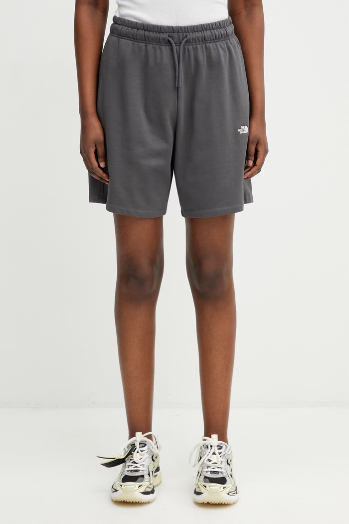 The North Face Essential Light pantaloni scurți de trening din bumbac pentru femei gri NF0A8GQYRHI1