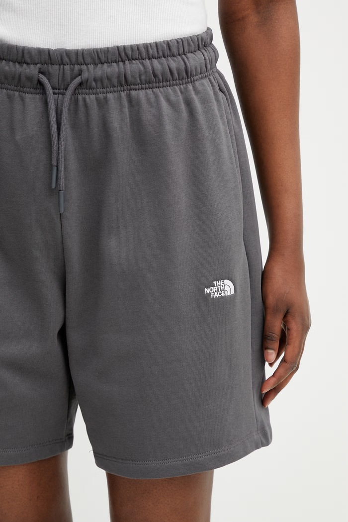 The North Face Essential Light pantaloni scurți de trening din bumbac pentru femei gri NF0A8GQYRHI1