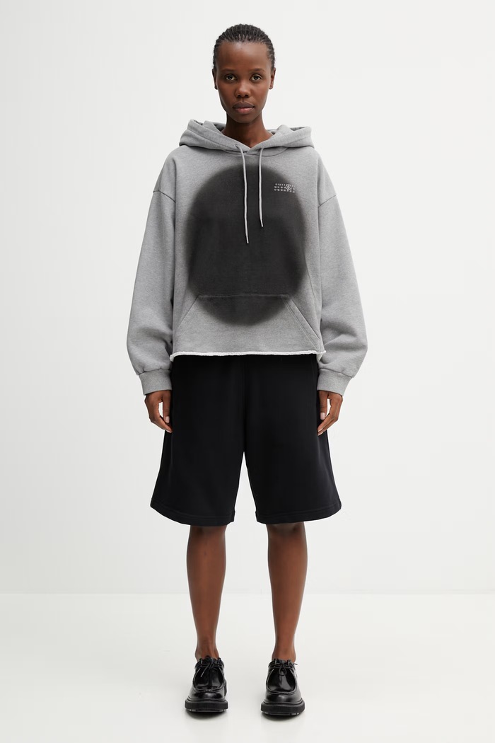 Maison Kitsuné szorty bawełniane damskie QM01450KM0341 czarny