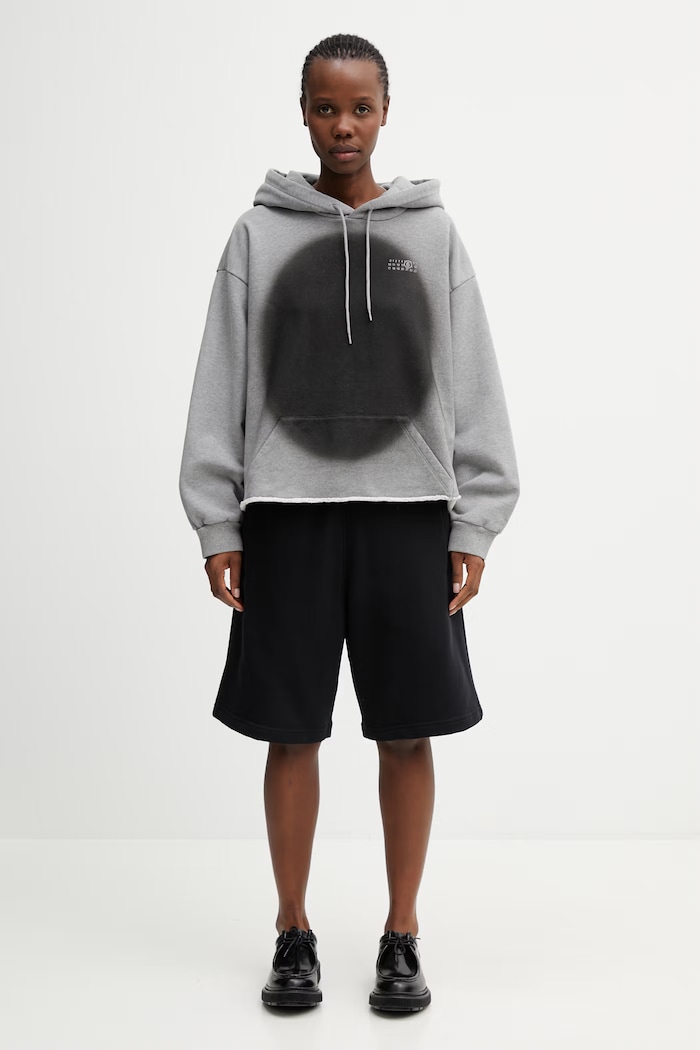 Maison Kitsuné szorty bawełniane damskie QM01450KM0341 czarny
