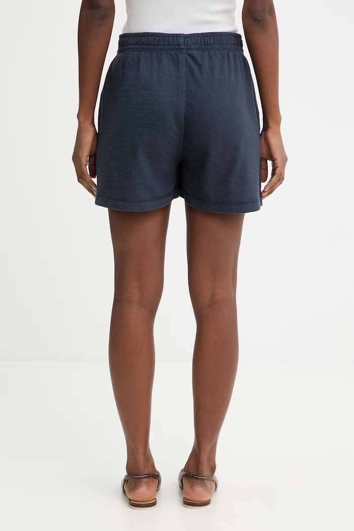 Одежда Maison Kitsuné спортивные шорты из хлопка для женщин QW01400KA0035 тёмно-синий