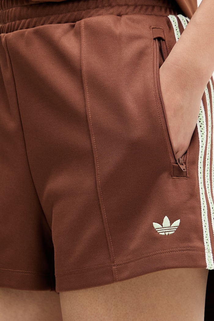 Adidas Originals szorty dresowe damskie z bawełną brązowy KY3167