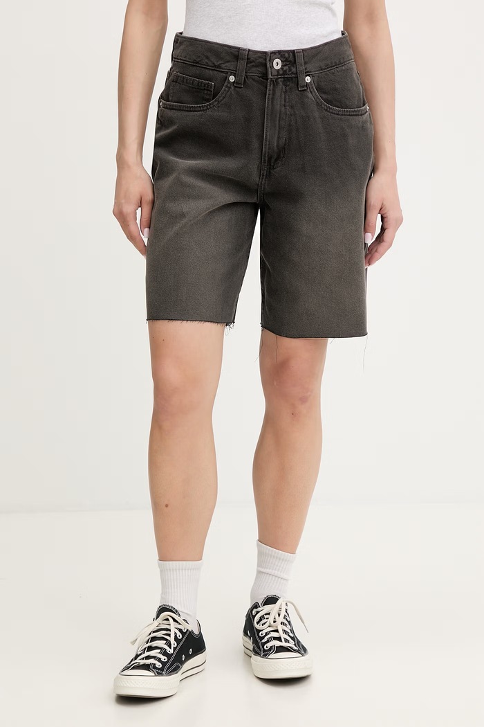 Vans σορτς Γυναικεία βαμβακερά γκρί VN000MBJEMQ1