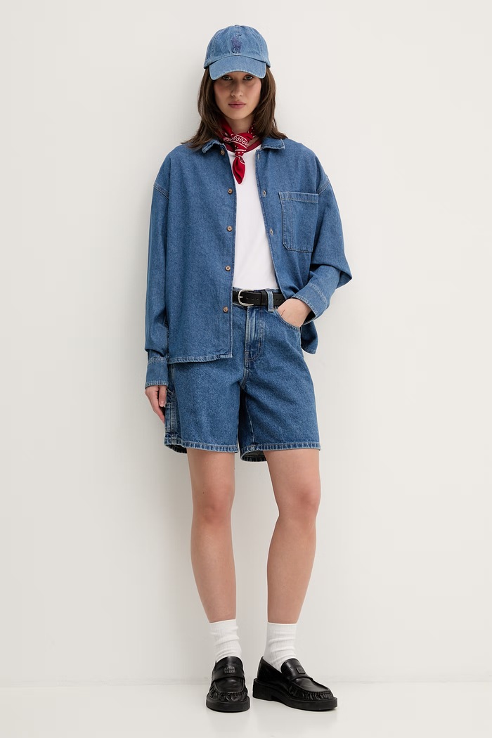 Dickies šortky dámske rifľové DK0A88PBCLB1 modrá SS26
