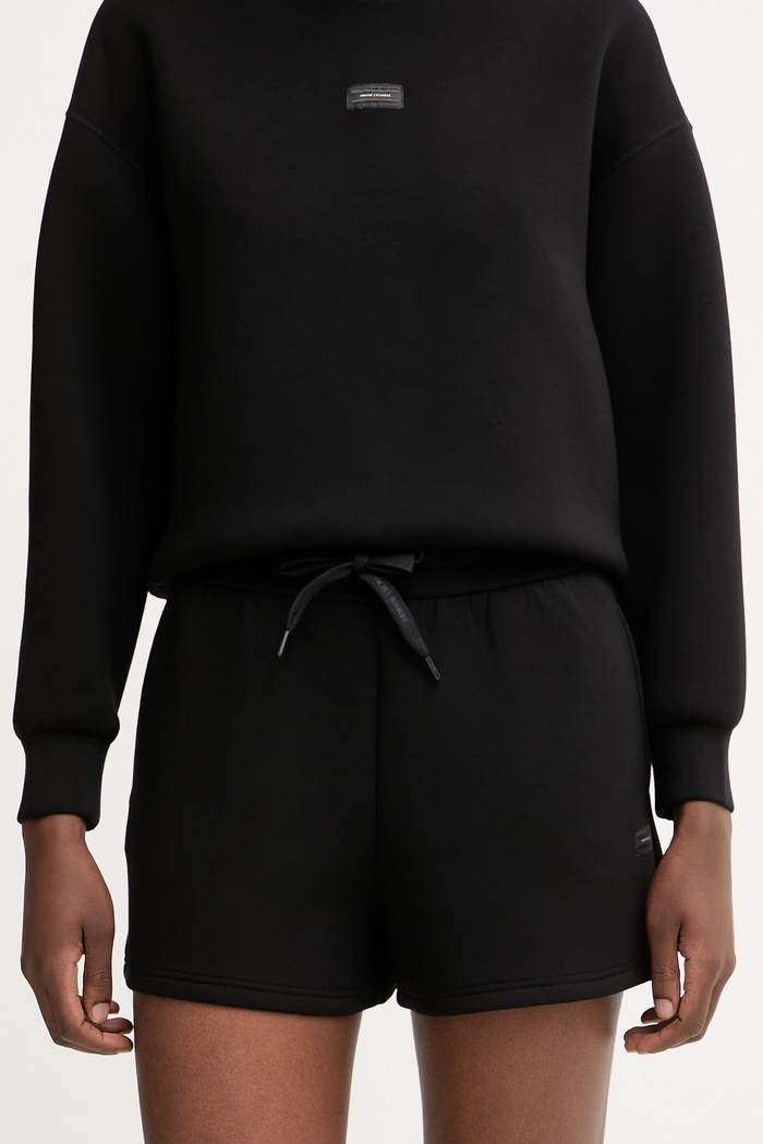 Armani Exchange szorty damskie z wiskozą czarny XW002044.AF21290