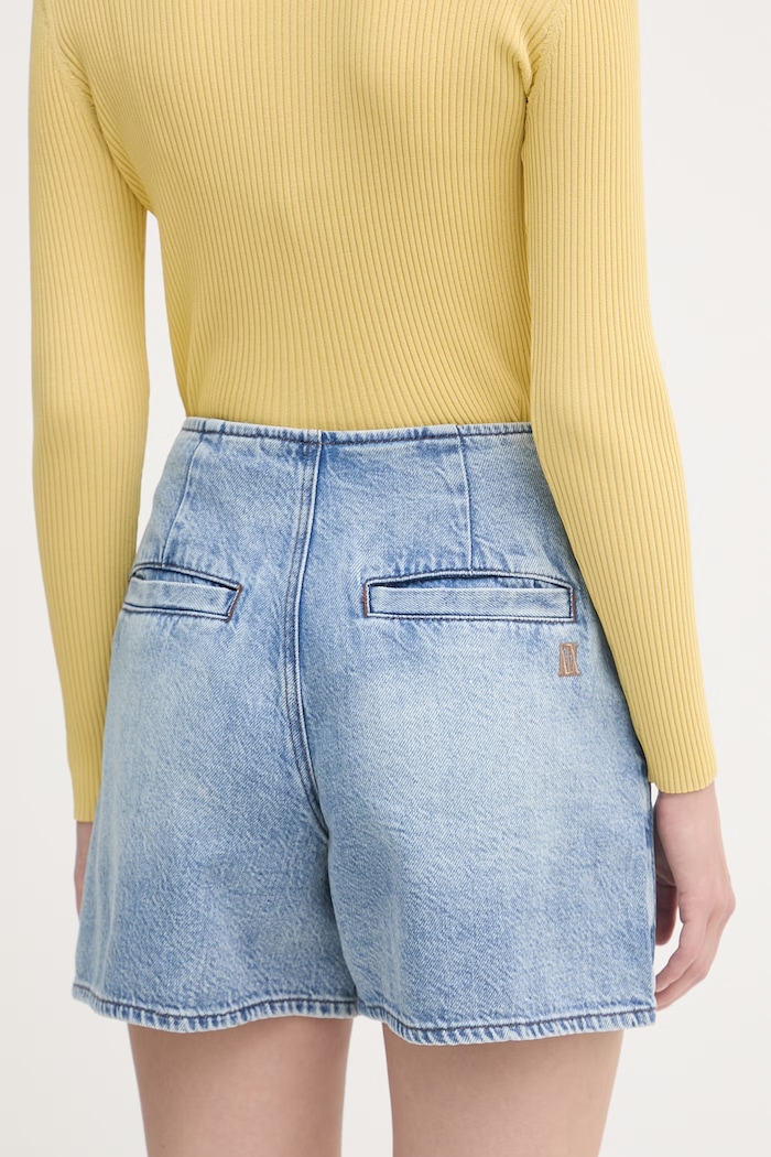 Oblečenie Armani Exchange culottes dámske rifľové XW002265.AF21338 modrá