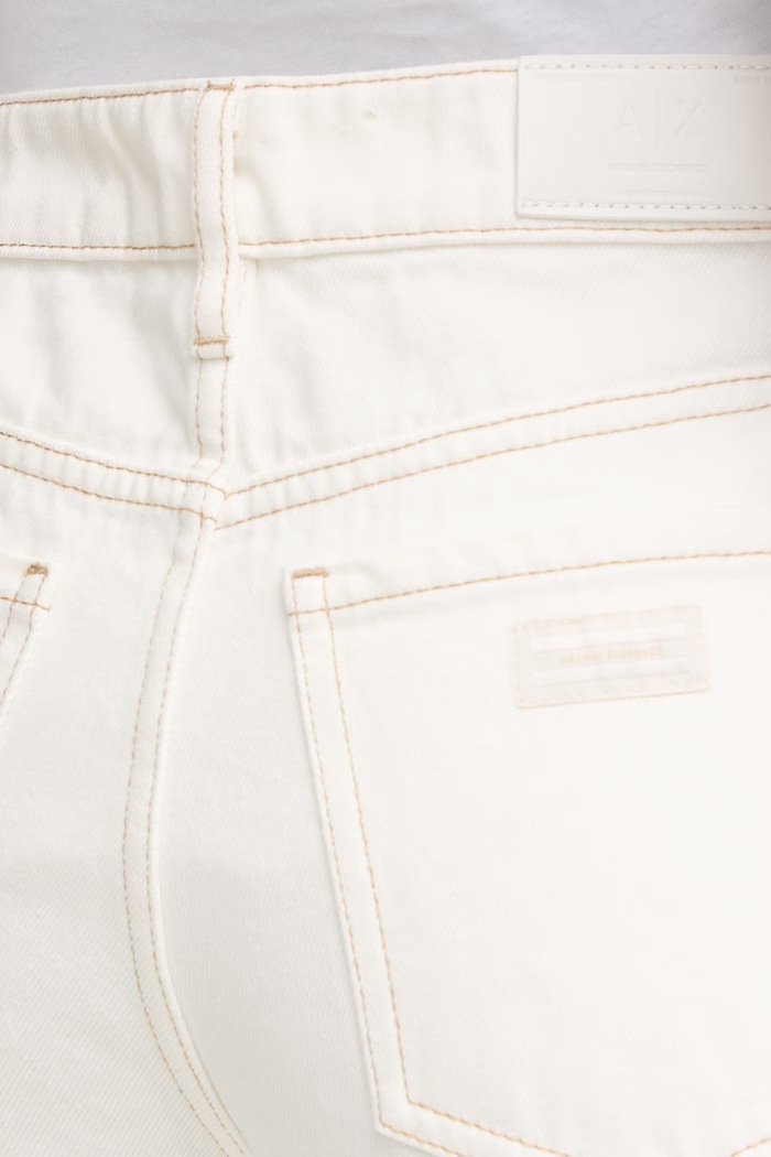 Armani Exchange pantaloni scurți pentru femei, din denim bej XW002272.AF21335