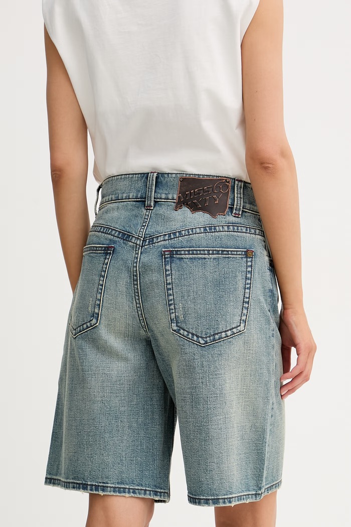 Îmbrăcăminte Miss Sixty pantaloni scurți pentru femei 6M1JJ40700 albastru