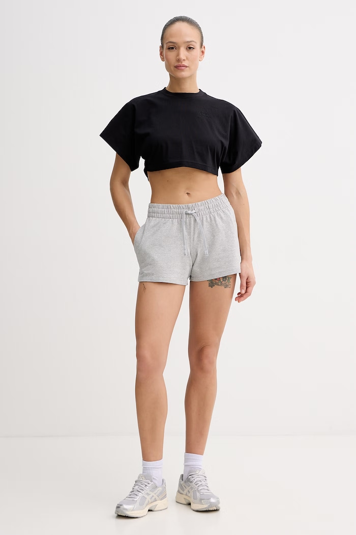 Under Armour sportske kratke hlače za žene od pamuka s elastanom Terry 6011022 siva SS26