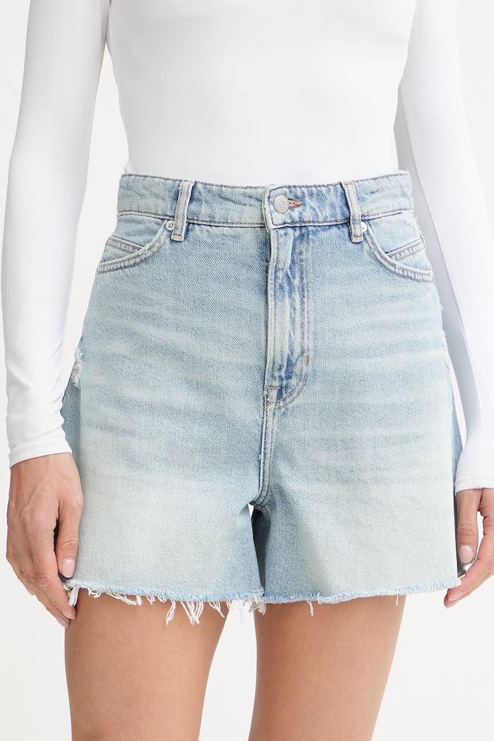 BOSS Orange šortky dámske rifľové C SHORTS modrá 50558697