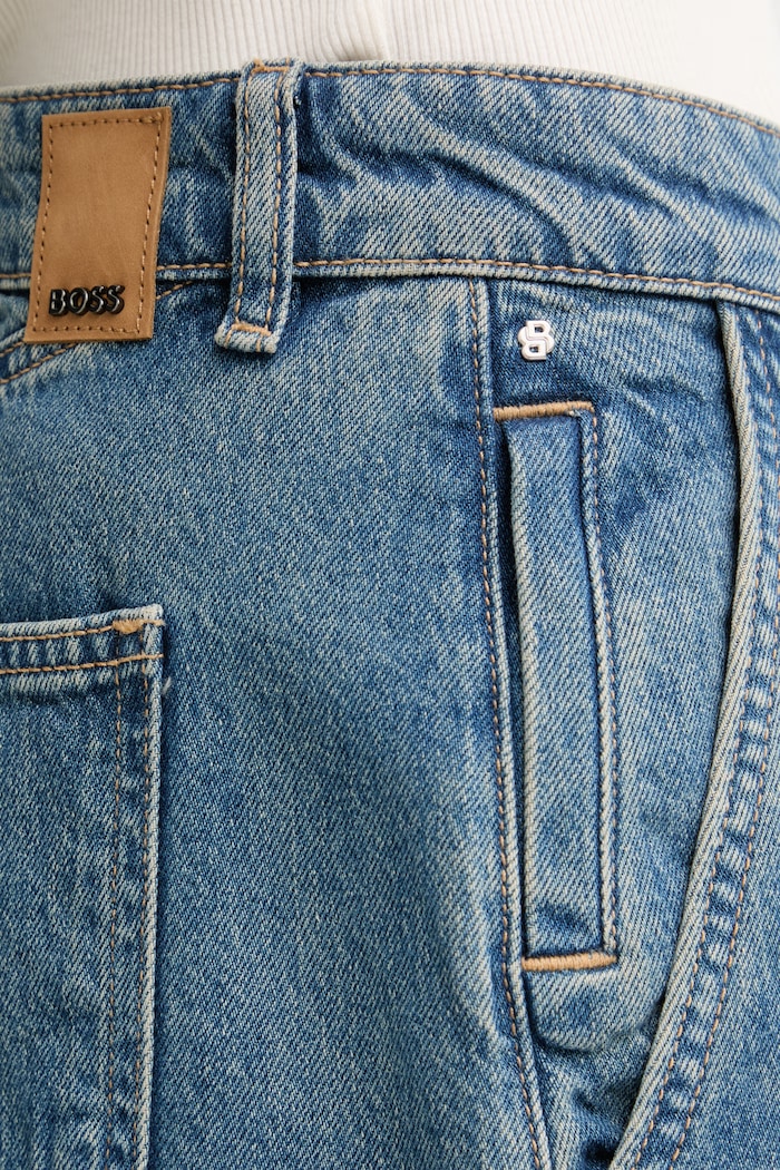 BOSS šortky dámske rifľové ALLEXY DENIM SHORT modrá 50558739