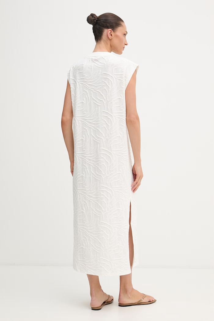 Îmbrăcăminte HUGO rochie cu bumbac ZEB_dress 50561082 bej