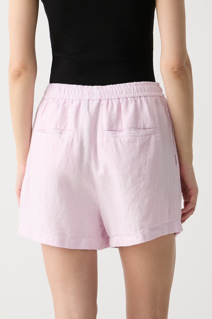 Ρούχα Polo Ralph Lauren LINEN-WVN-SHORTS σορτς λινά γυναικεία 211A12950007 ροζ