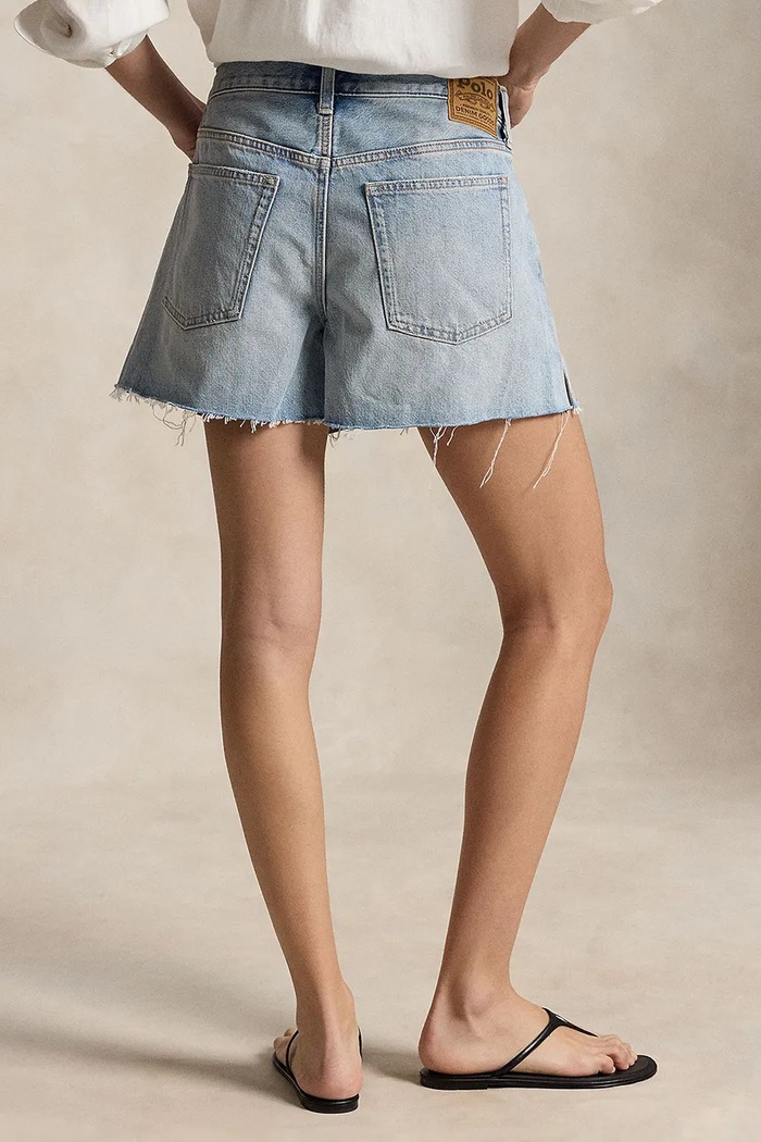 Polo Ralph Lauren RIGID DENIM-WVN-SHORTS šortky džínové dámské 211A12959001 modrá SS26