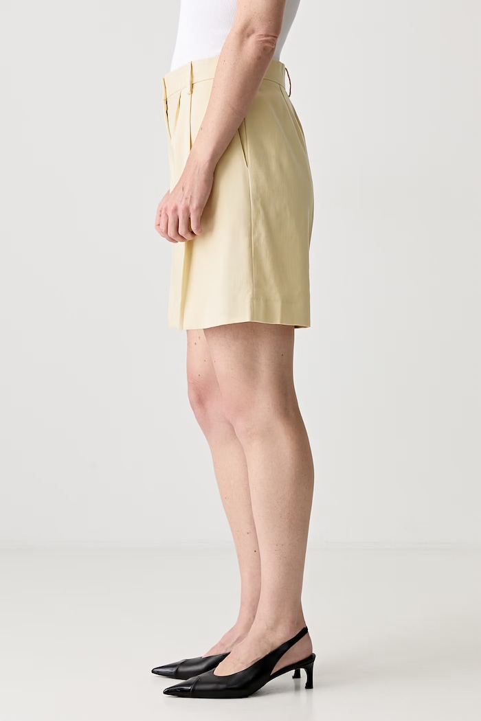 Anine Bing BRICE SHORT BUTTER YELLOW dress shorts with viscose Women's A.03.12018.CRM02 yellow SS26