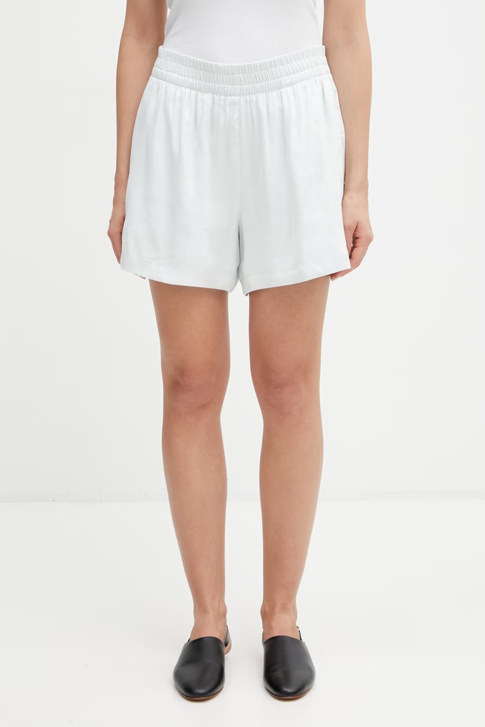 Anine Bing szorty damskie z lyocellem KAM SHORT - SPRING MINT turkusowy A.05.12376.GRN01
