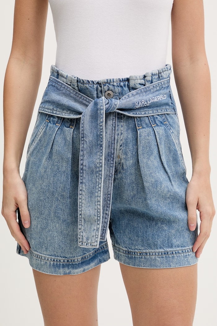 Rifľové krátke nohavice Karl Lagerfeld Jeans rifľovina modrá B2W10069