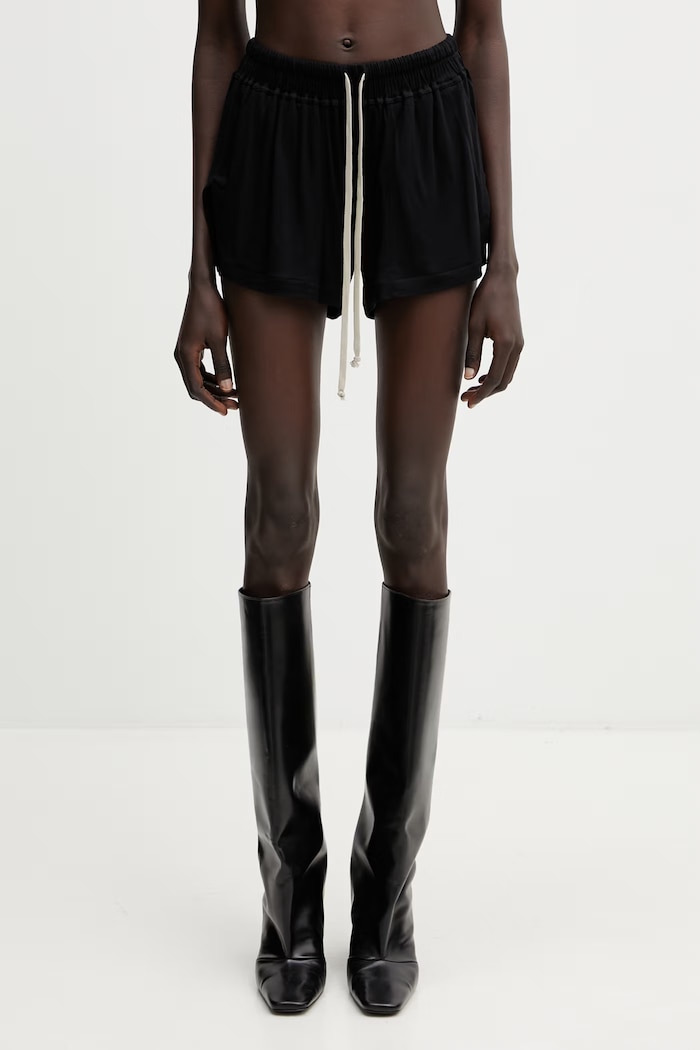 Rick Owens Lilies šortky dámske z viskózy čierna LI01F7333.RV