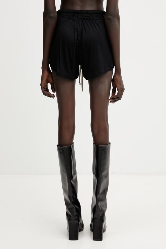 Odzież Rick Owens Lilies szorty damskie z wiskozy LI01F7333.RV czarny